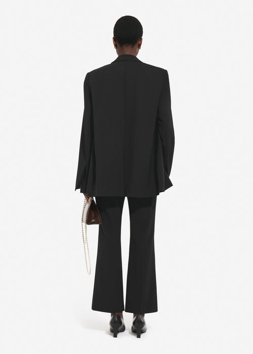 Boxy Jacket in Virgin Wool - Black, image 4 of 5