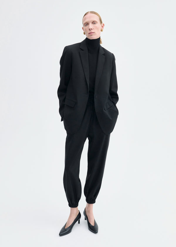 Boxy Jacket in Virgin Wool - Black - CO