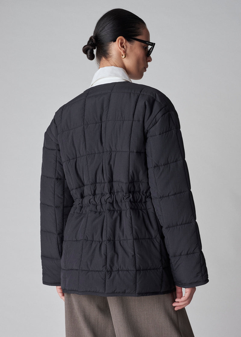 Quilted Puffer Jacket - Black - CO