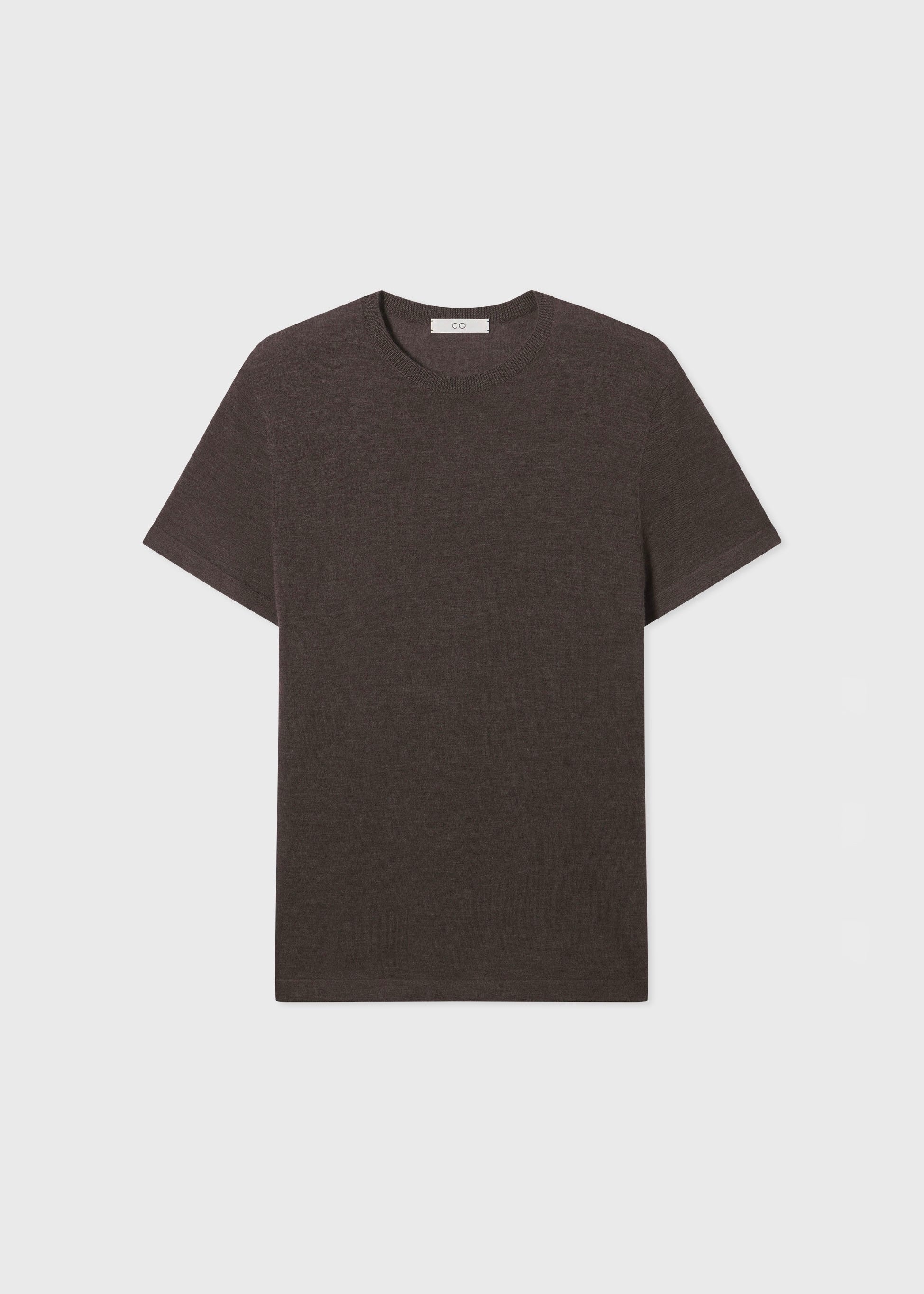 T-Shirt in Fine Cashmere - Brown - CO Collections