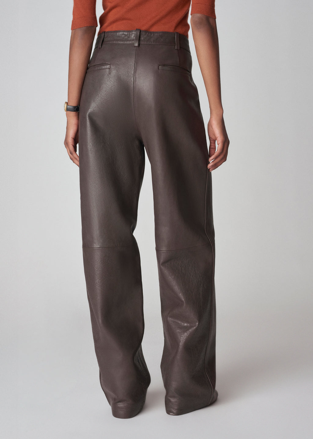 Leather Cigar Trouser - Chocolate - CO