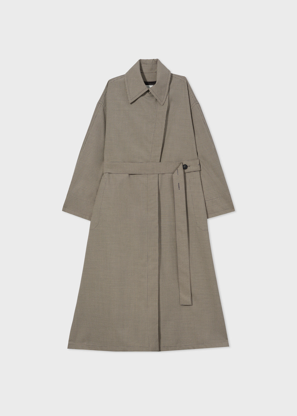 Trench Coat in Check Suiting - Navy Multi - CO