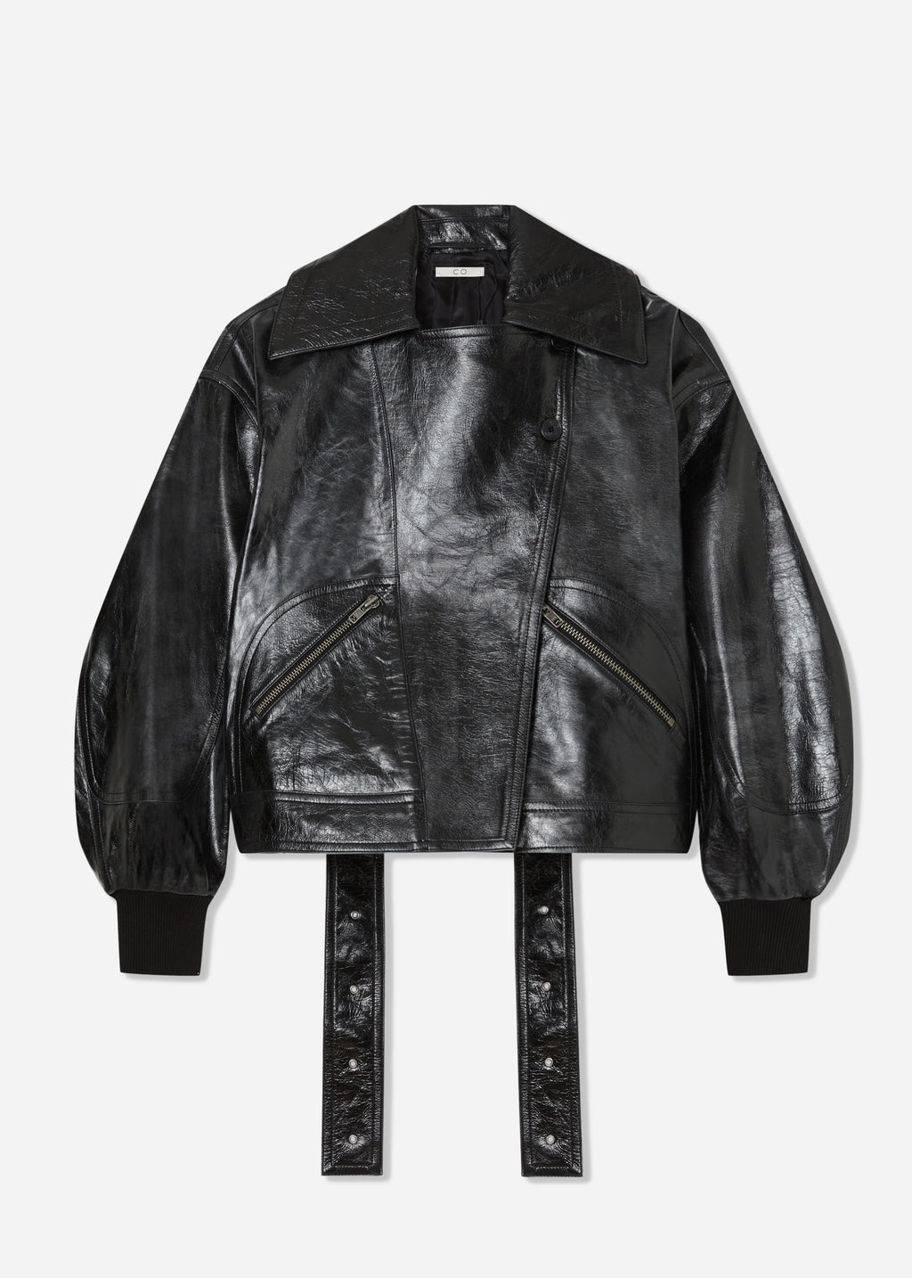 Engineered Leather Bomber - Black - CO