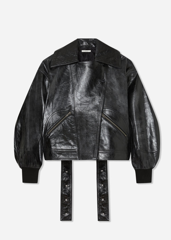 Engineered Bomber in Leather - Black - CO