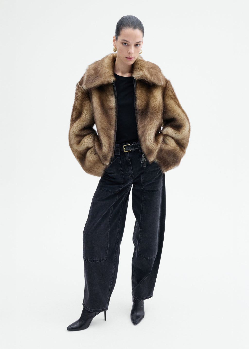 Shearling Bomber - Brown Multi - CO