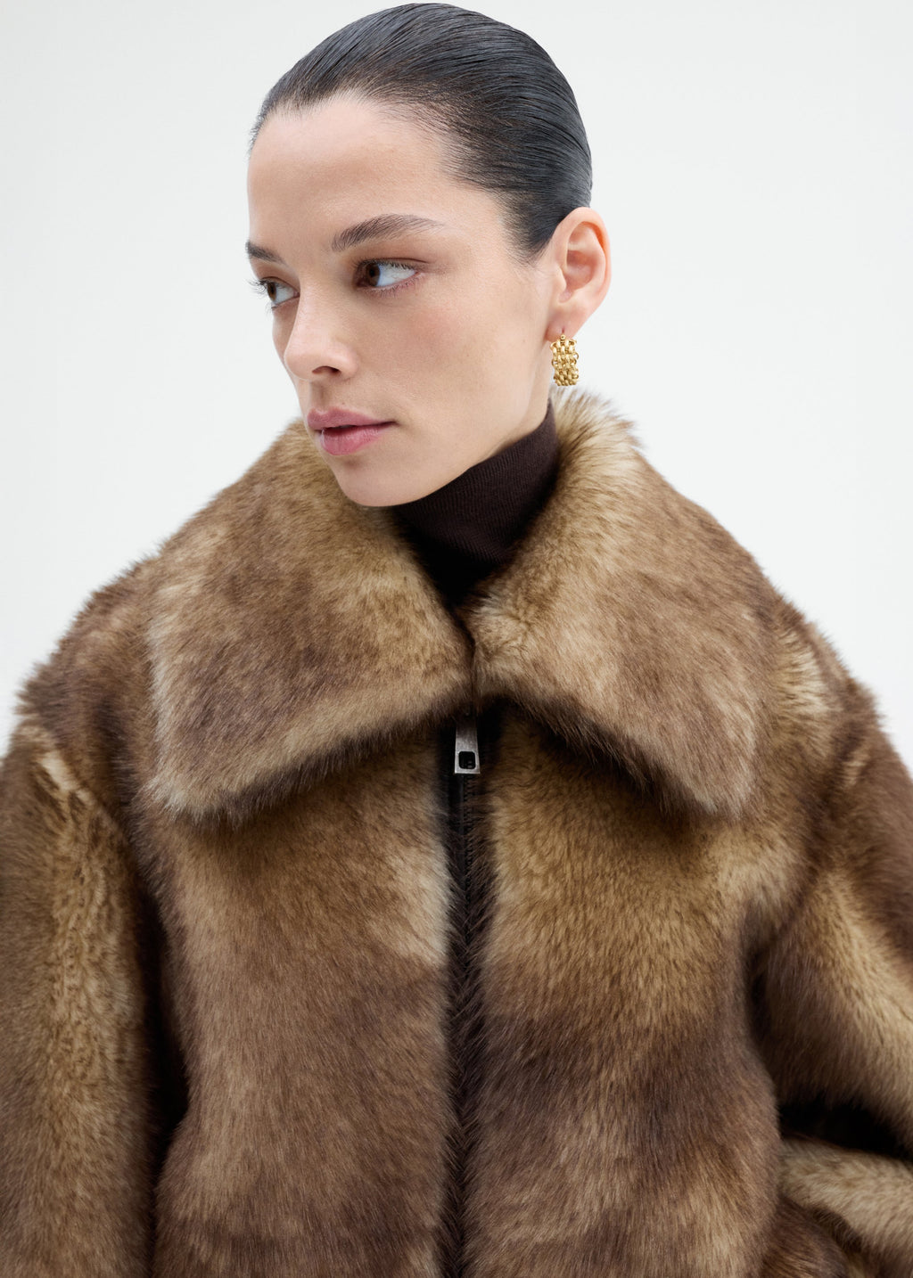 Shearling Bomber - Brown Multi - CO