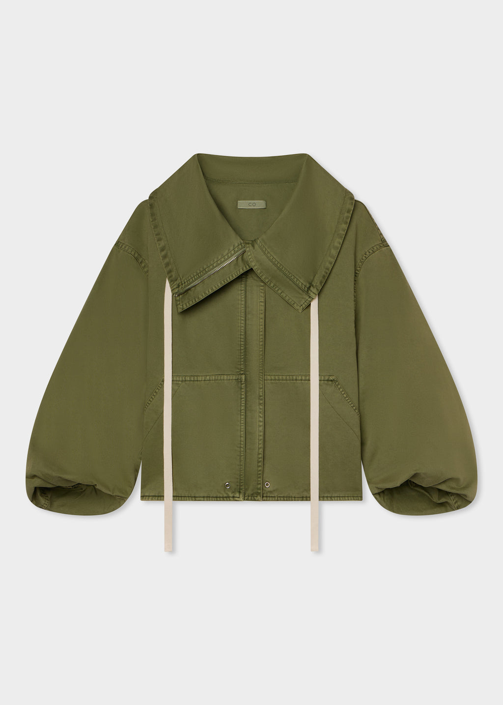 Rolled Collar Jacket - Army Green - CO