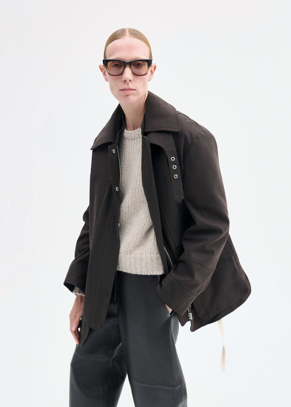 Oversized Field Jacket - Chocolate - CO