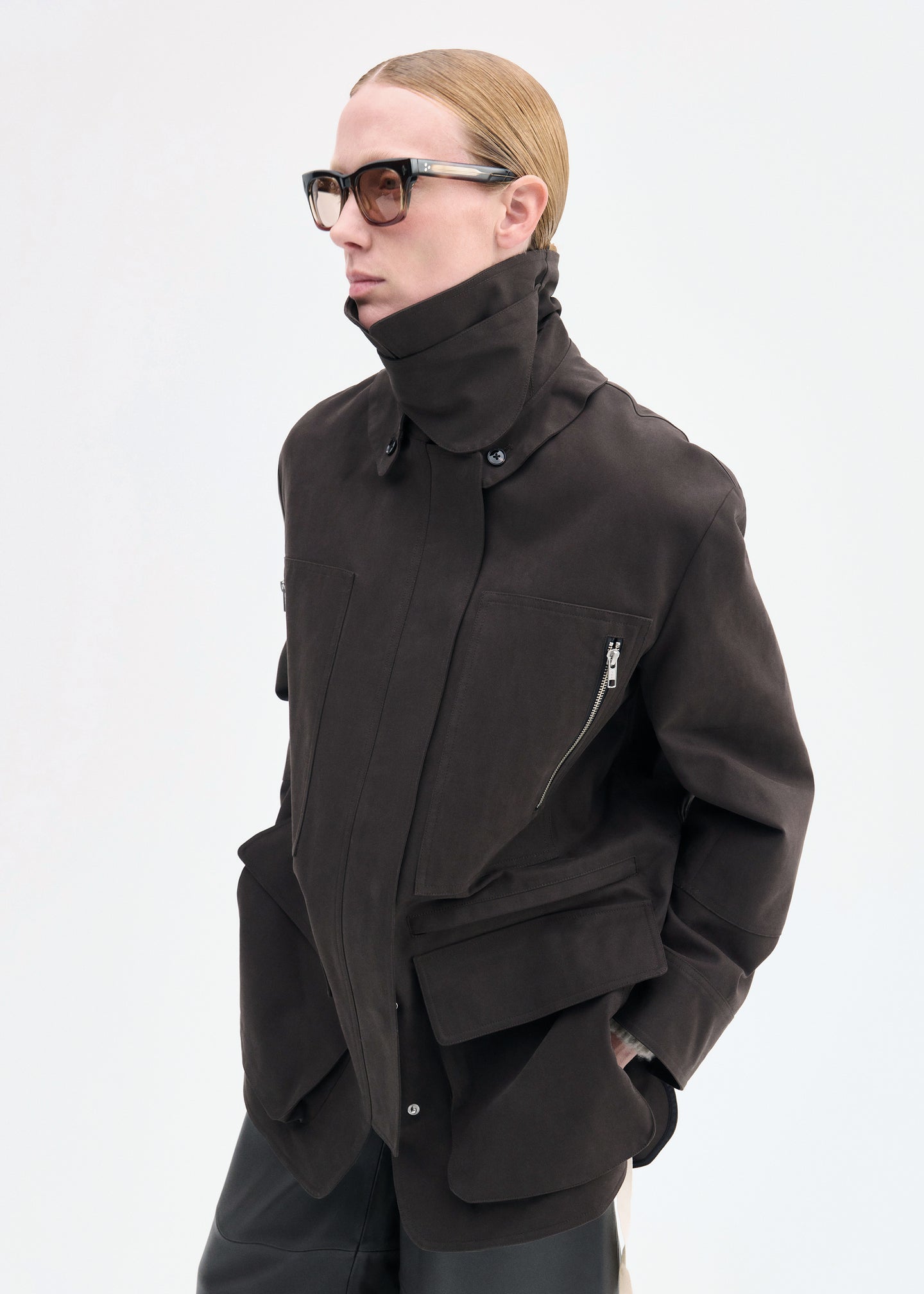 Oversized Field Jacket - Chocolate - CO