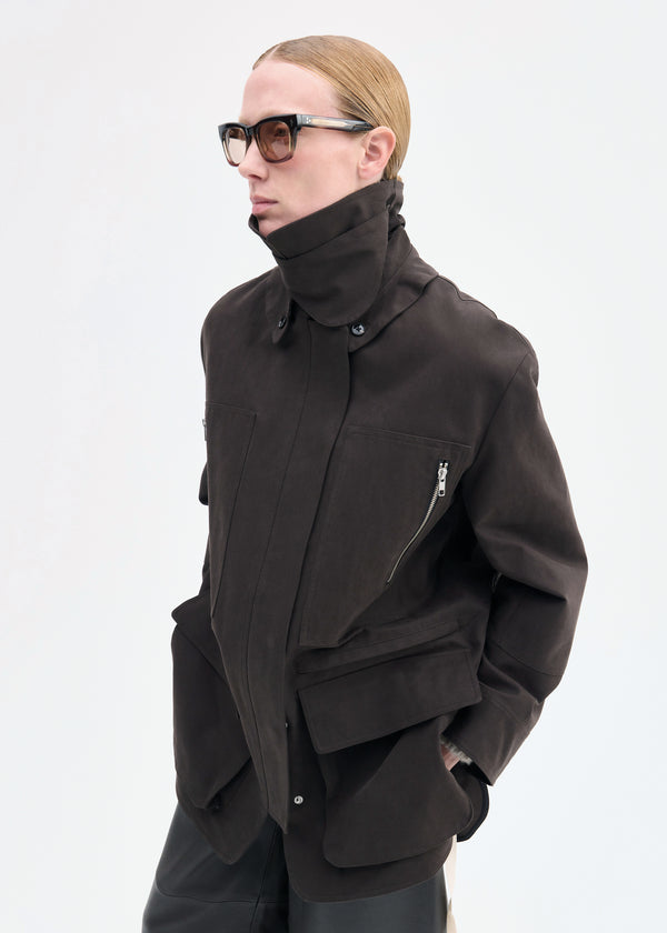 Oversized Field Jacket - Chocolate - CO