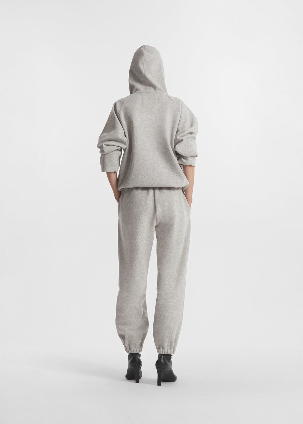 Stretch Jogger in Scuba Jersey - Heather Grey - CO
