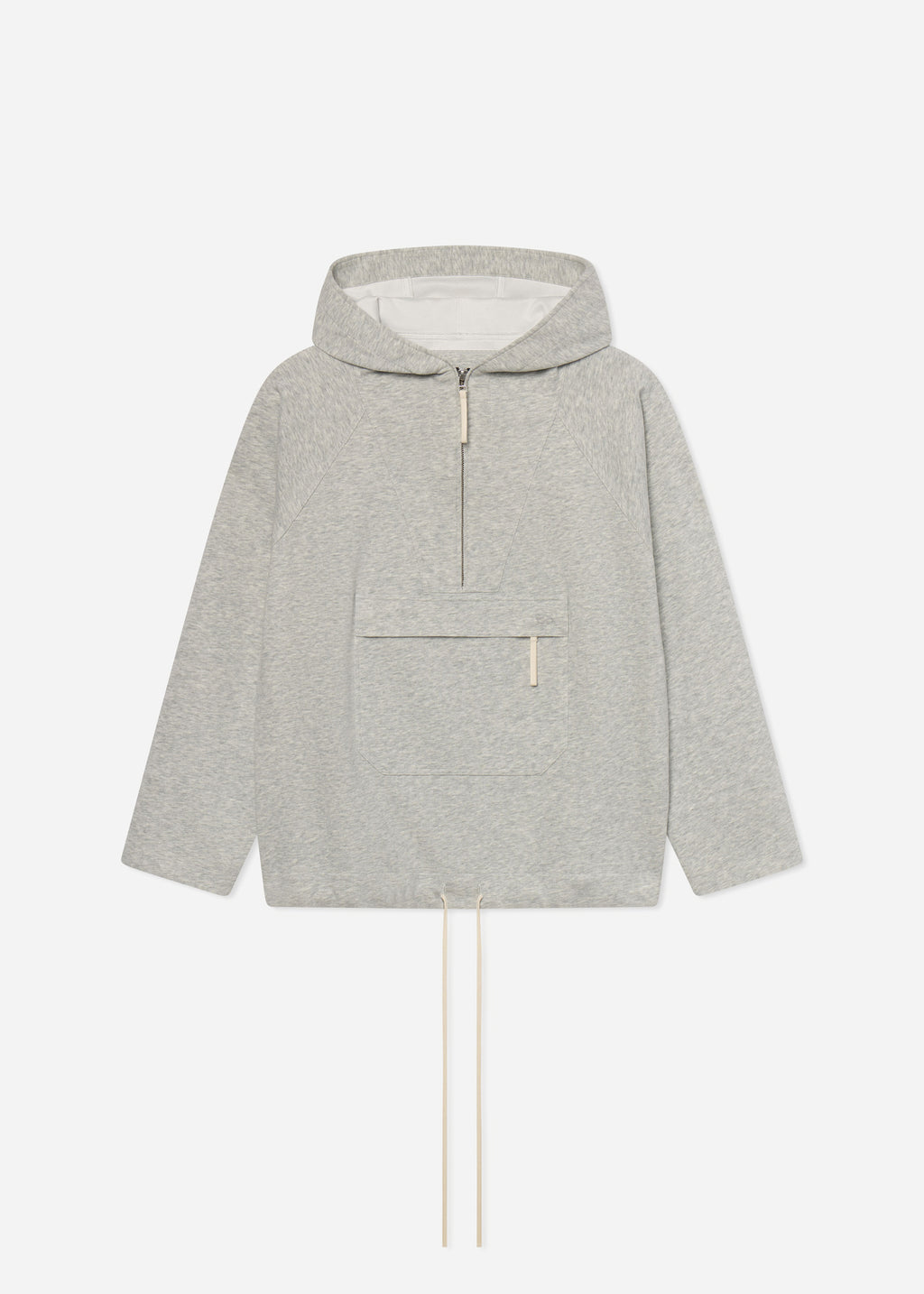 Hooded Pullover in Scuba Jersey - Heather Grey - CO