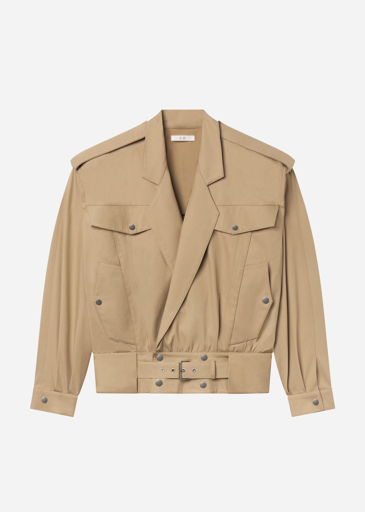 Tapered Sport Jacket in Cotton Twill - Camel, image 3 of 3