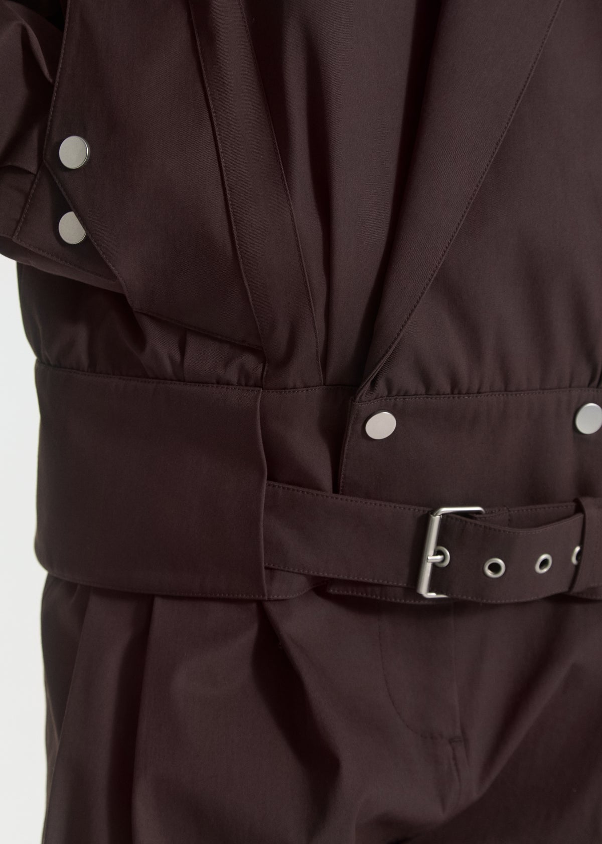 Tapered Sport Jacket in Cotton Twill - Chocolate, image 5 of 6