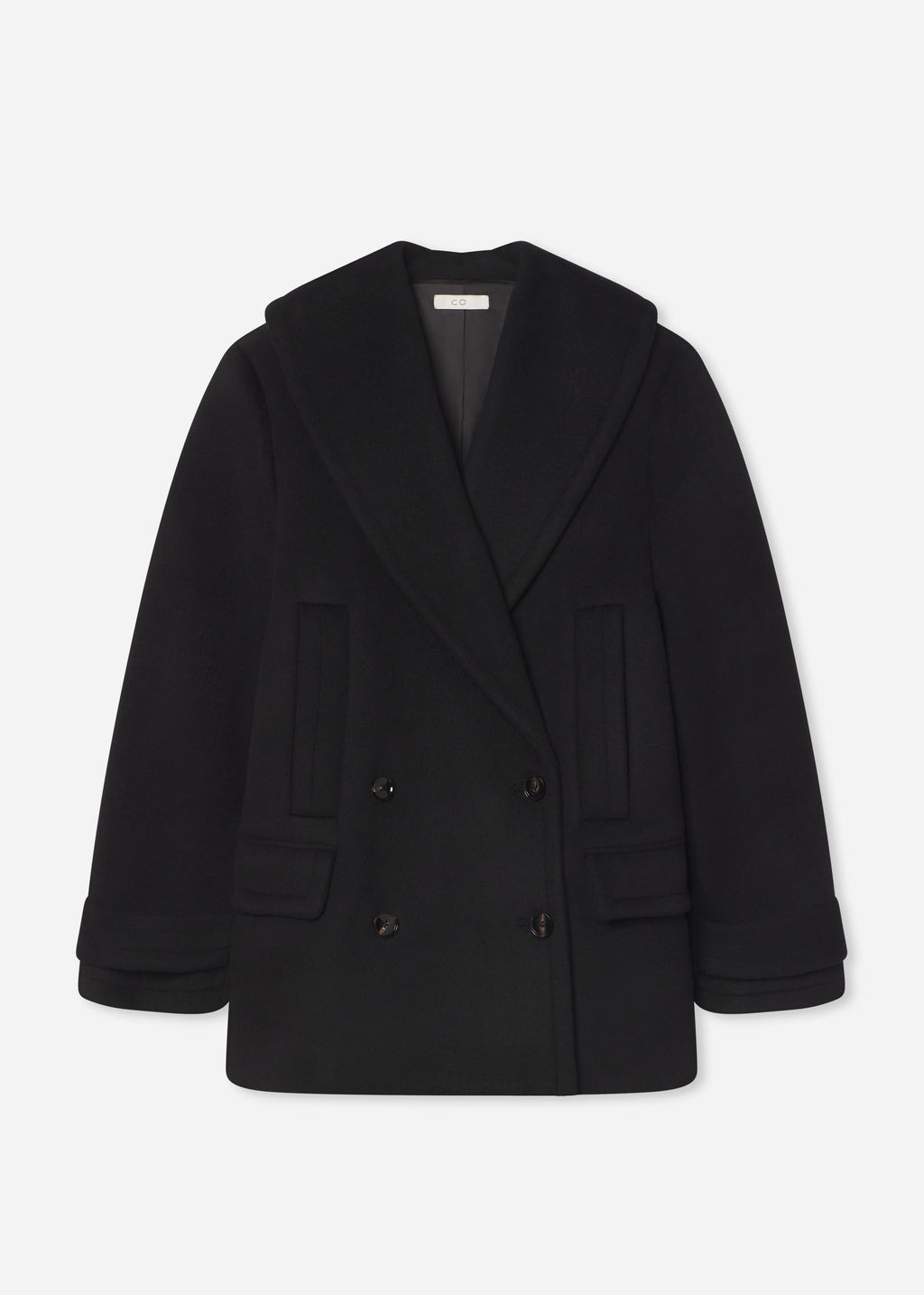 Shawl Collar Jacket in Melton Wool - Black, image 5 of 5