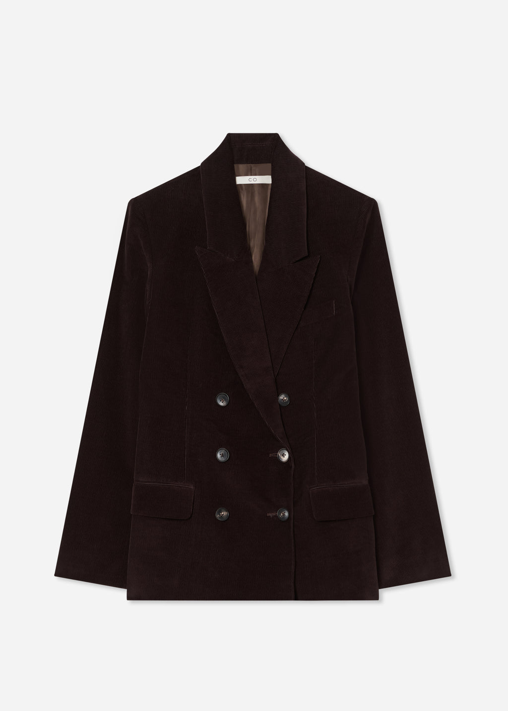 Corduroy Tuxedo Blazer - Chocolate - CO