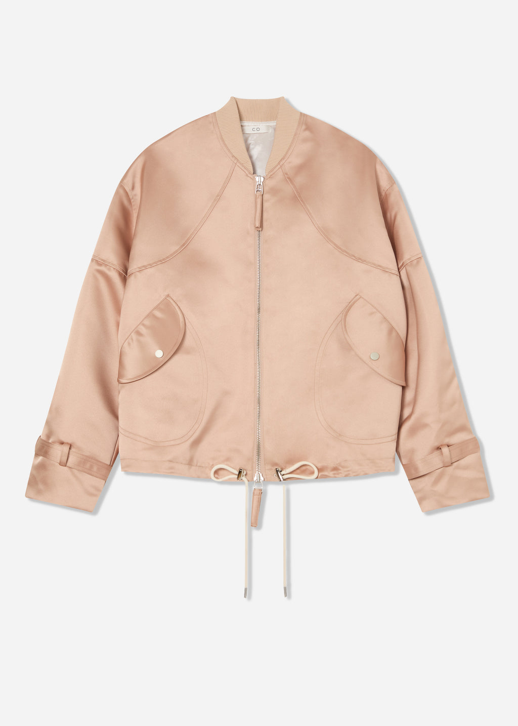 Sports Bomber in Duchess Satin - Champagne - CO
