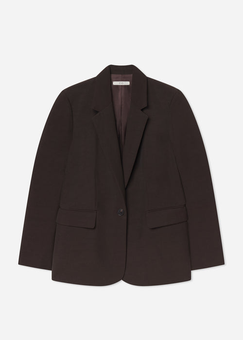 Boyfriend Blazer in Linen - Chocolate, image 5 of 5