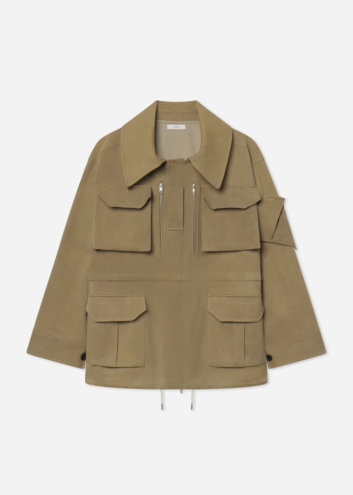 Military Jacket in Cold Dye Cotton - Khaki, image 5 of 5