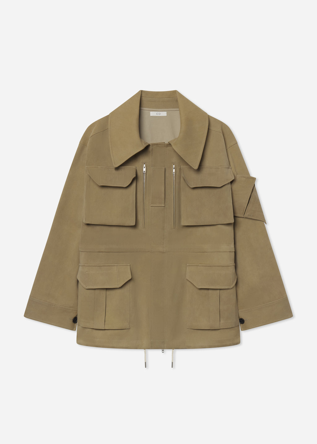 Military Jacket in Cold Dye Cotton - Khaki - CO