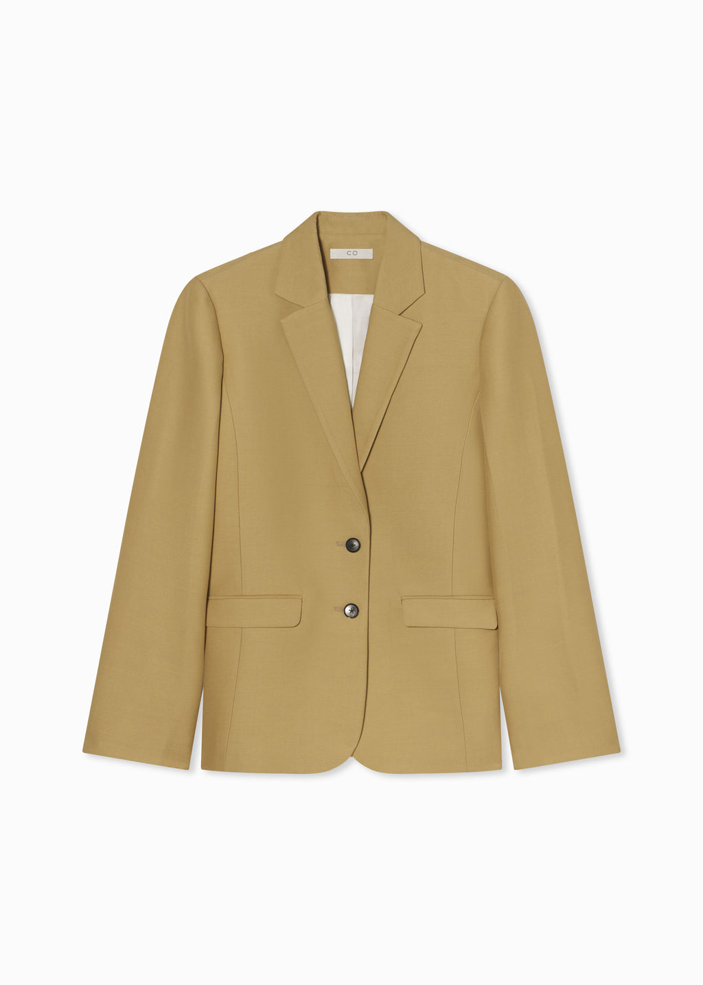 Structured Single-Breasted Blazer - Camel - CO