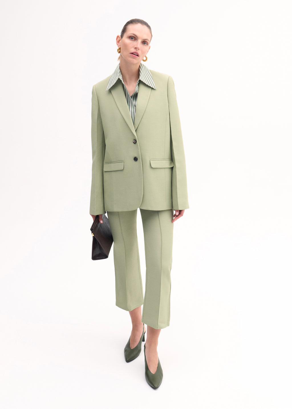 Structured Single-Breasted Blazer - Tea - CO