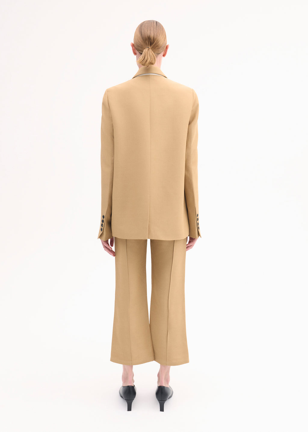 Structured Single-Breasted Blazer - Camel - CO