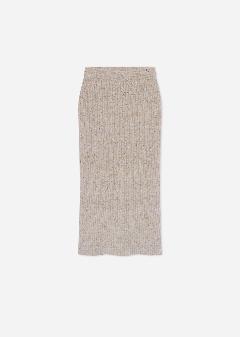 Midi Knit Skirt in Wool Cashmere - Antelope - CO
