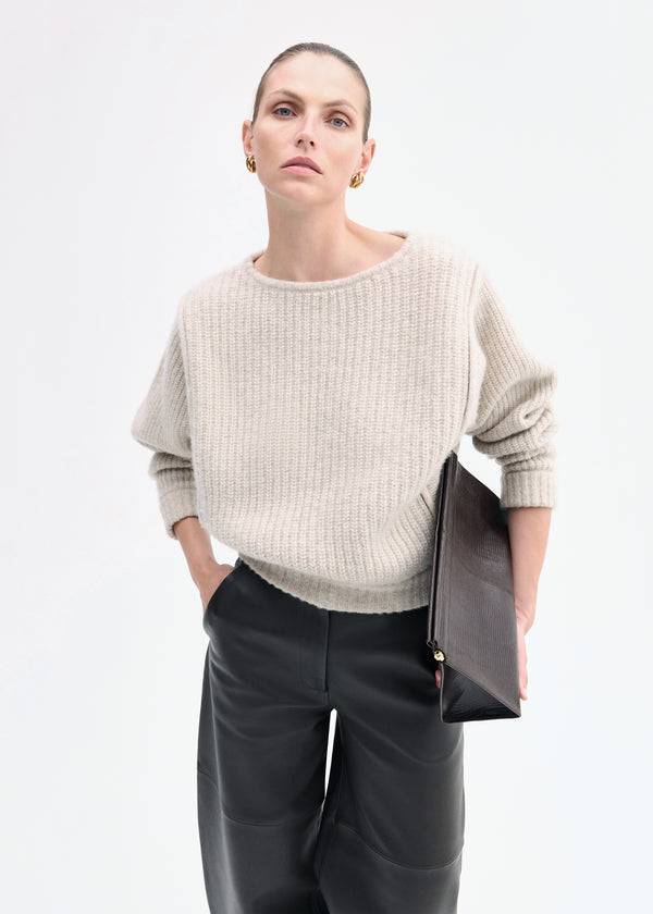 Batwing Sweater in Silk Cashmere -  Arctic - CO