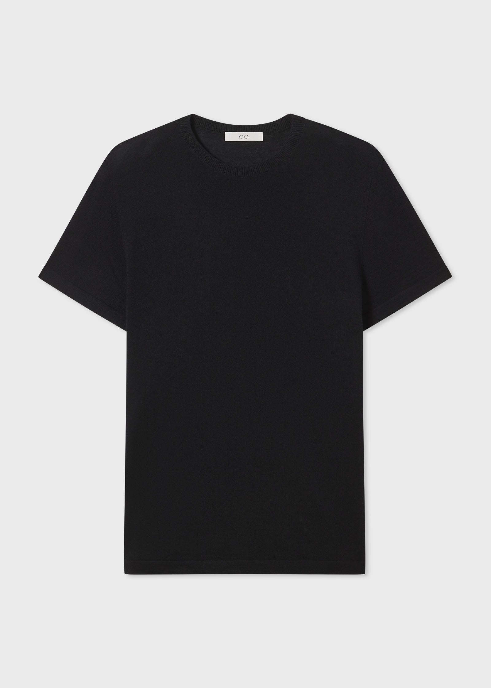 T-Shirt in Fine Cashmere - Black