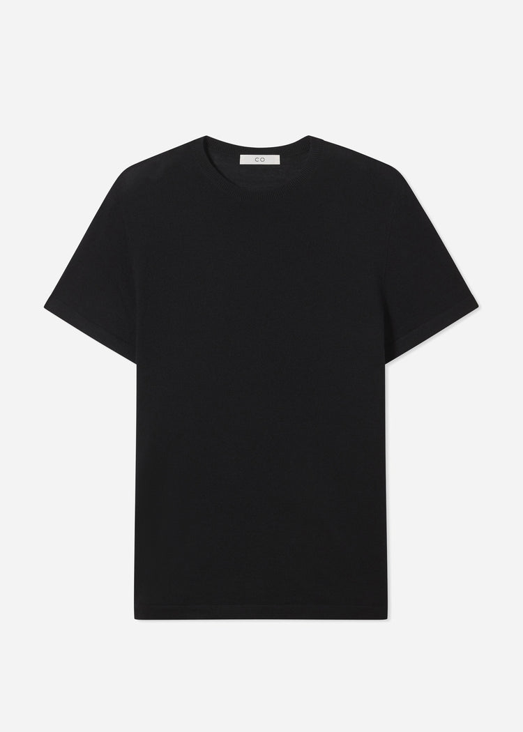 T-Shirt in Fine Cashmere - Black, image 5 of 5