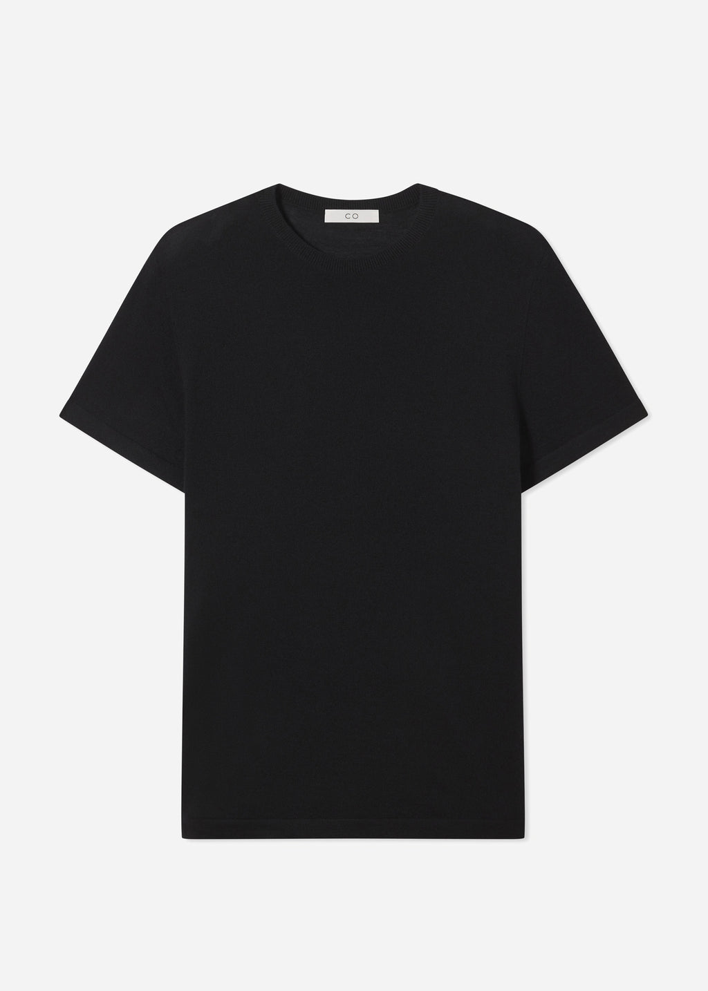 T-Shirt in Fine Cashmere - Black - CO