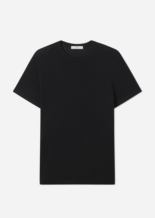 T-Shirt in Fine Cashmere - Black - CO