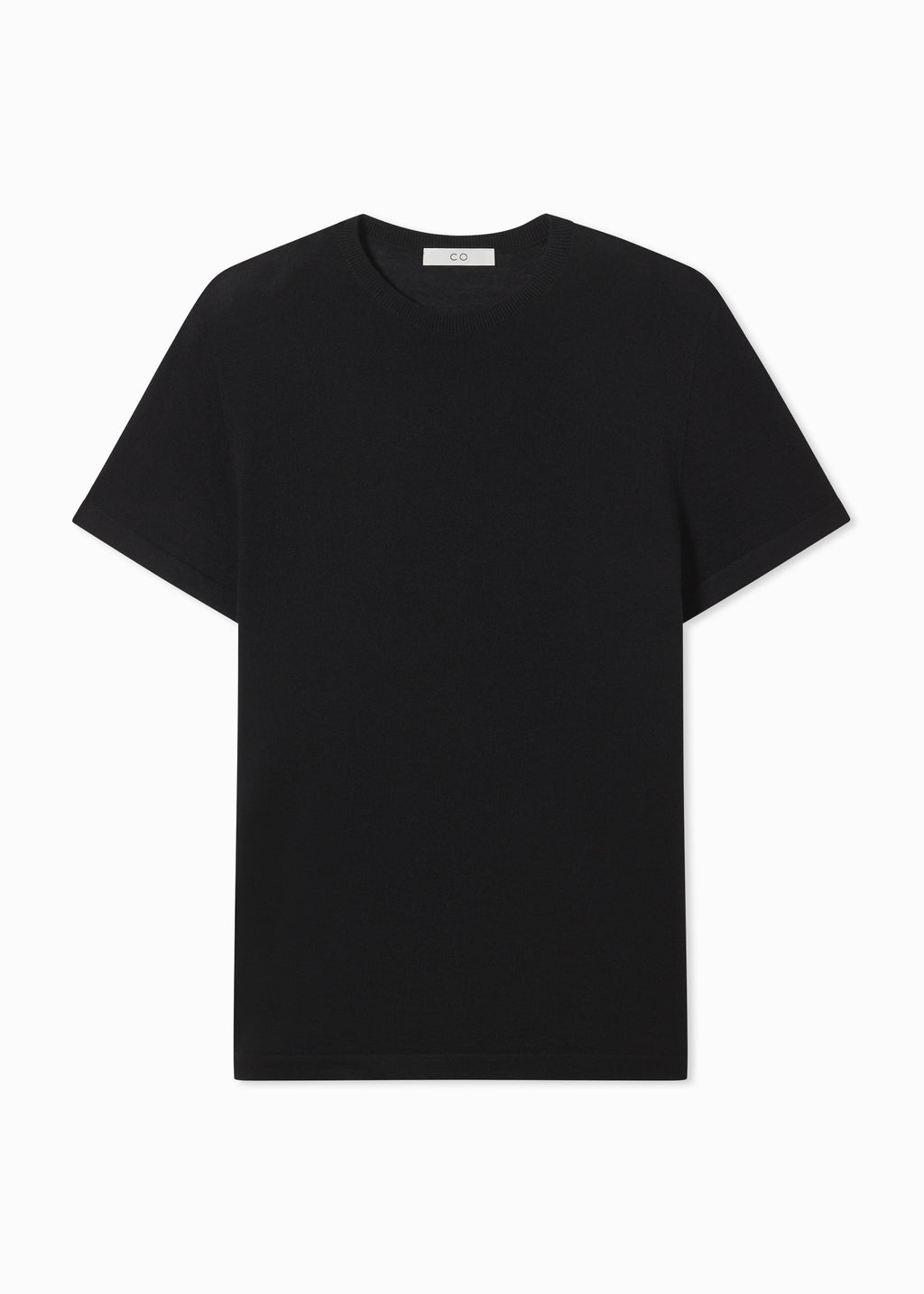 T-Shirt in Fine Cashmere - Black - CO