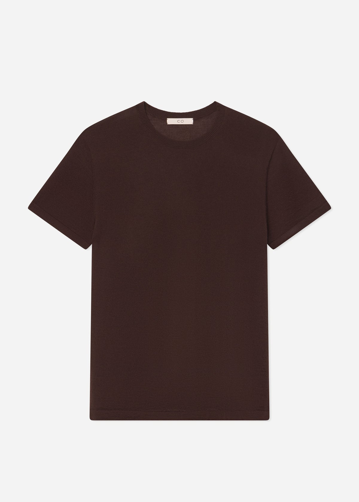 T-Shirt in Fine Cashmere - Chocolate, image 4 of 4