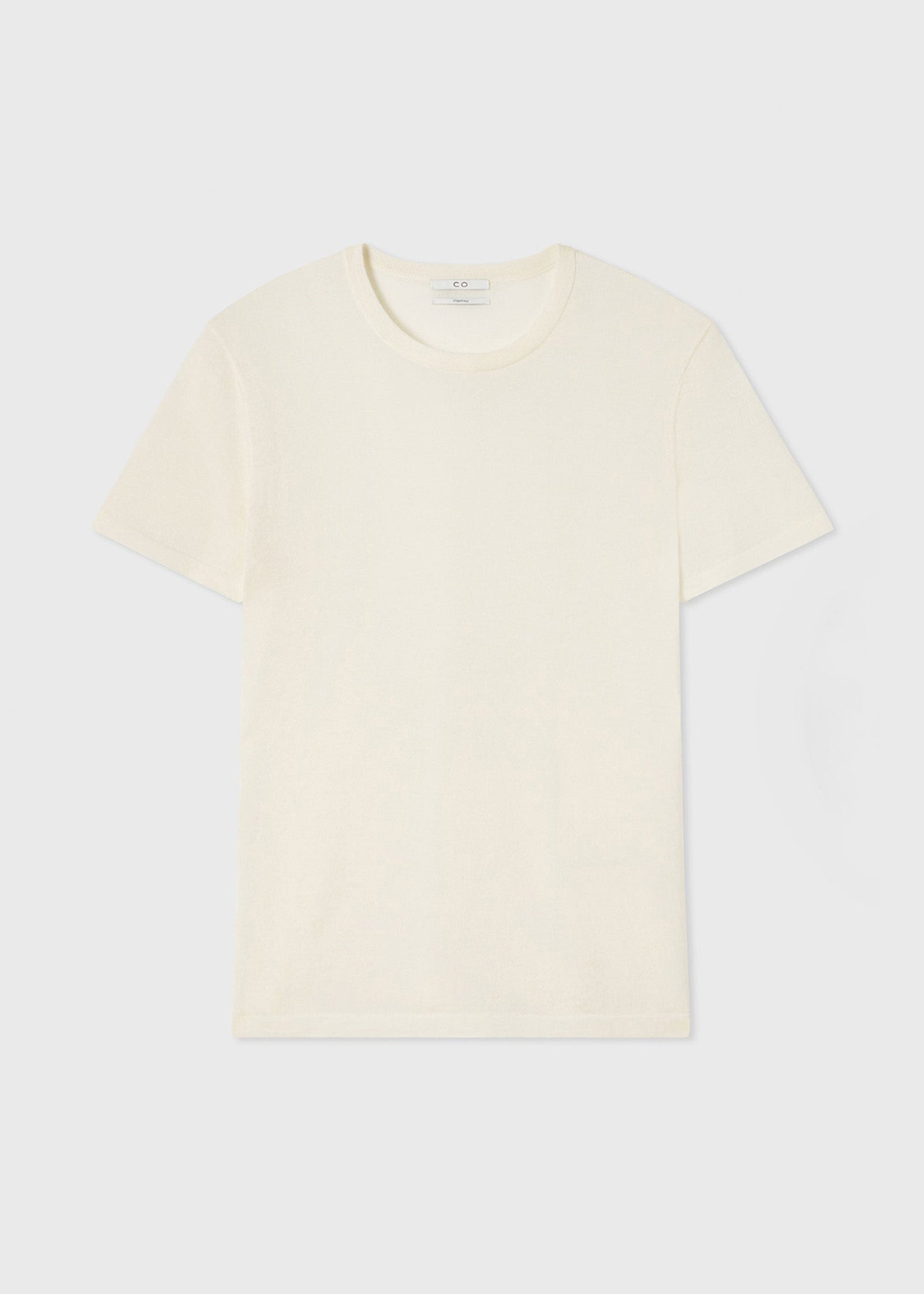 T-Shirt in Fine Cashmere - Ivory