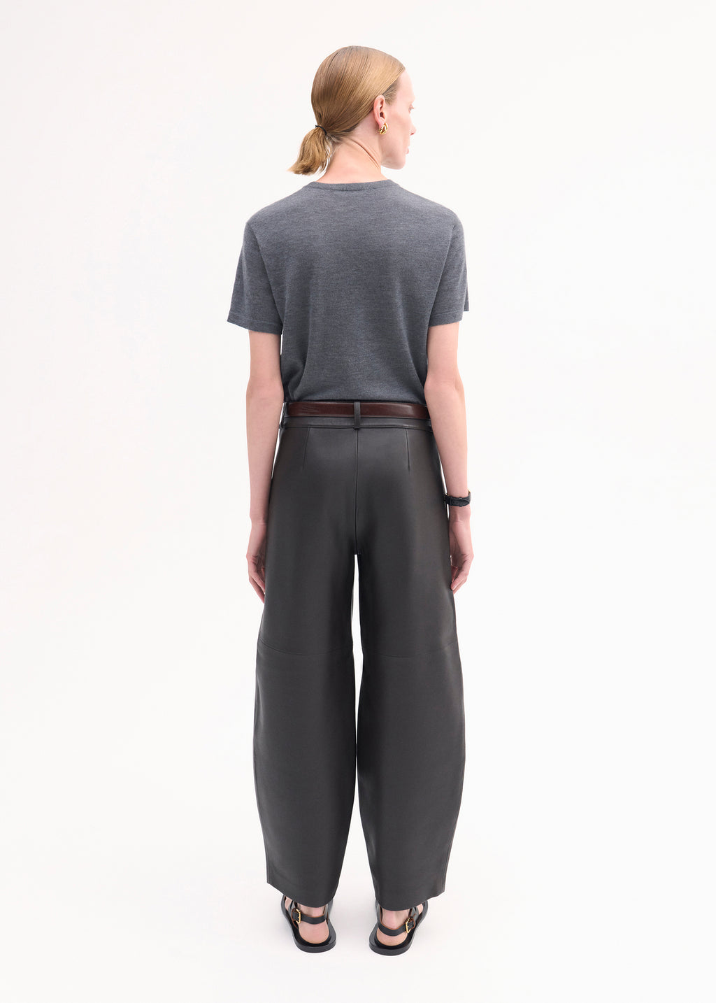 T-Shirt in Fine Cashmere - Grey - CO