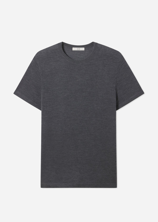 T-Shirt in Fine Cashmere - Grey - CO
