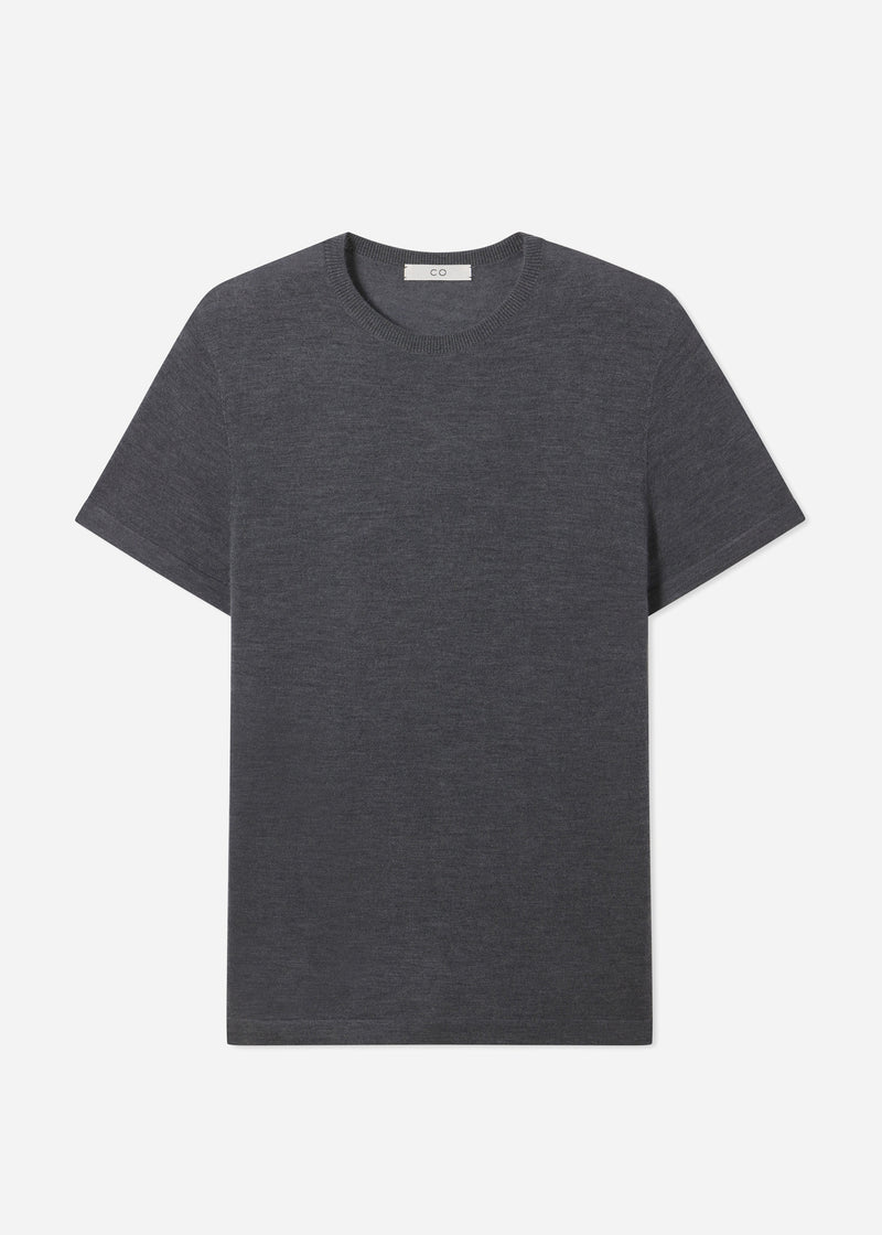 T-Shirt in Fine Cashmere - Grey - CO