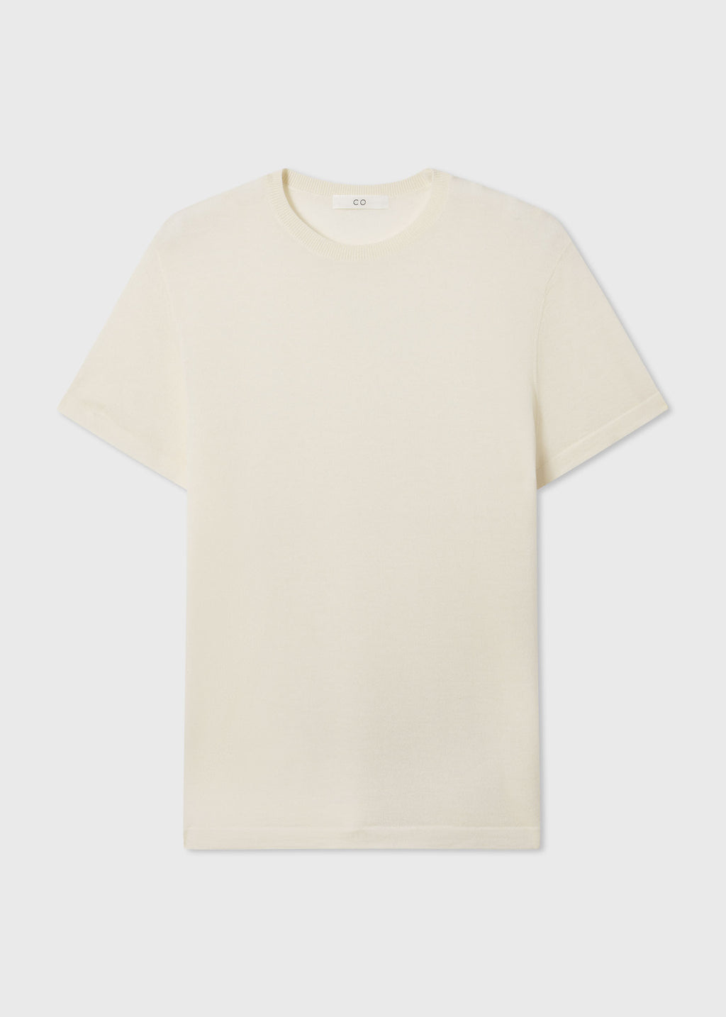 T-Shirt in Fine Cashmere - Ivory - CO