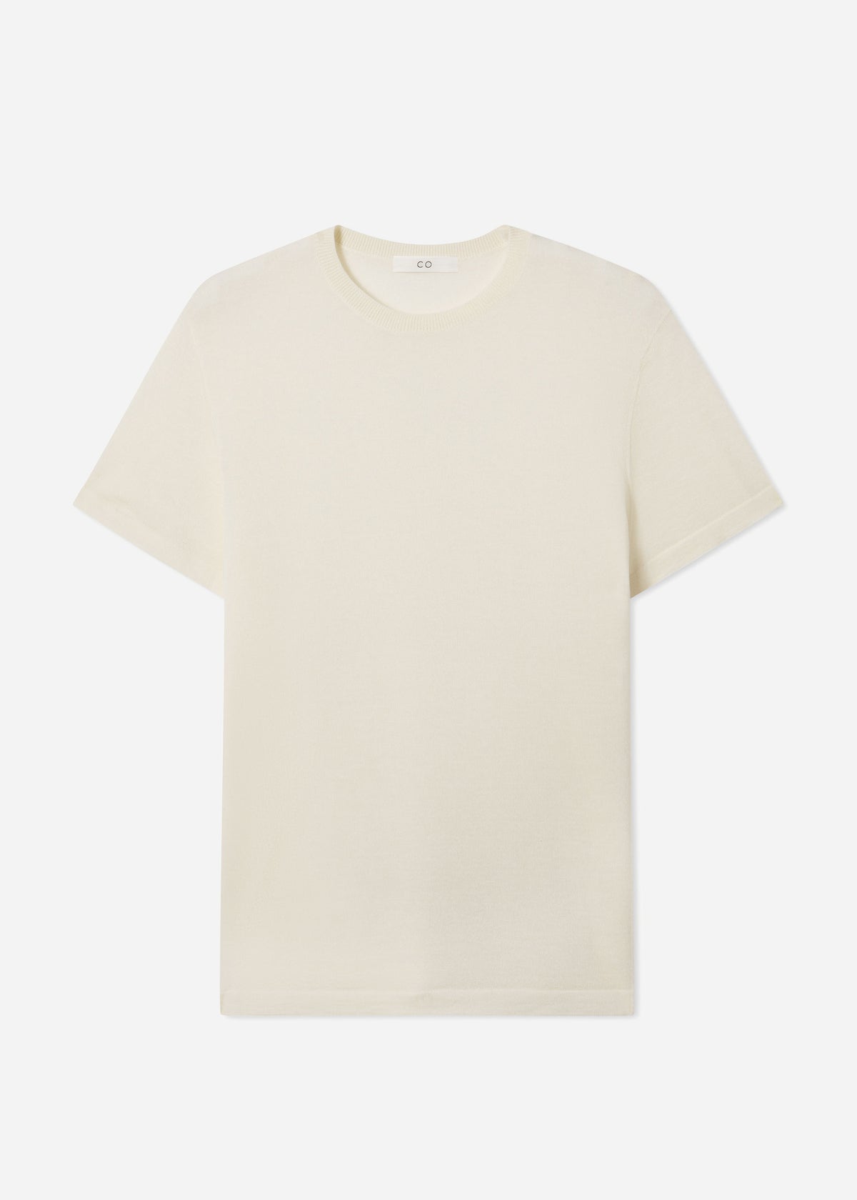 T-Shirt in Fine Cashmere - Ivory, image 5 of 5