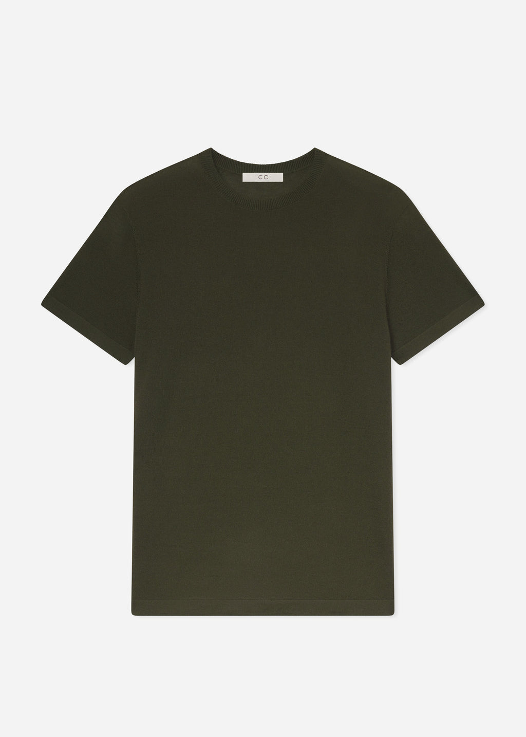 Relaxed Tee in Fine Cashmere - Olive - CO