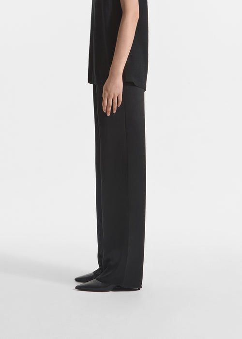 Elastic Waist Pant in Silk - Black, image 3 of 5