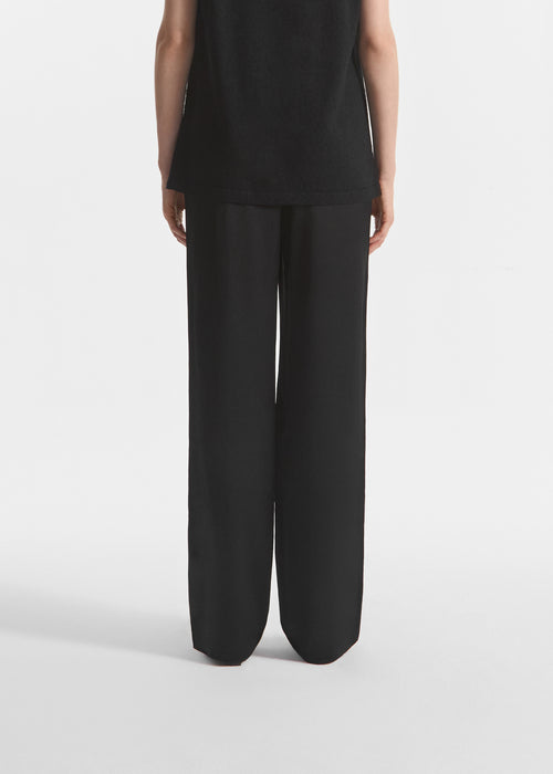 Elastic Waist Pant in Silk - Black, image 4 of 5