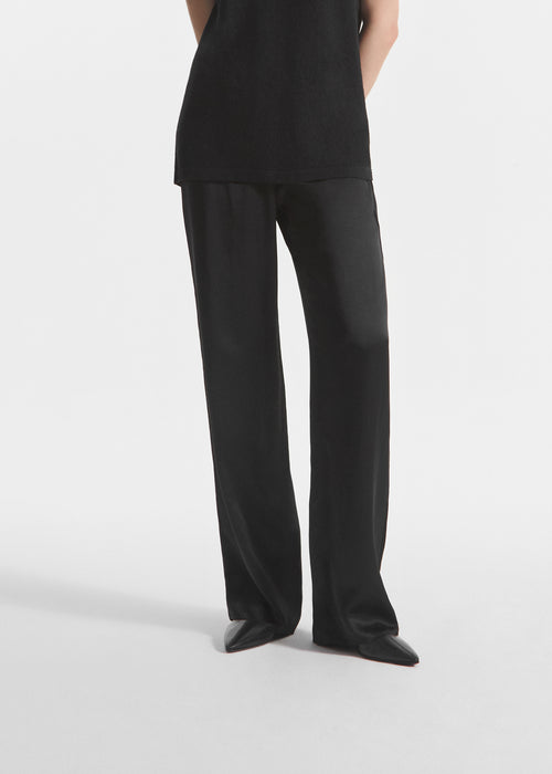 Elastic Waist Pant in Silk - Black, image 2 of 5