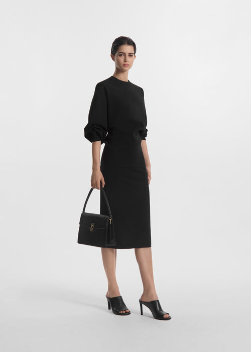 Pencil Skirt in Viscose - Black, image 1 of 3