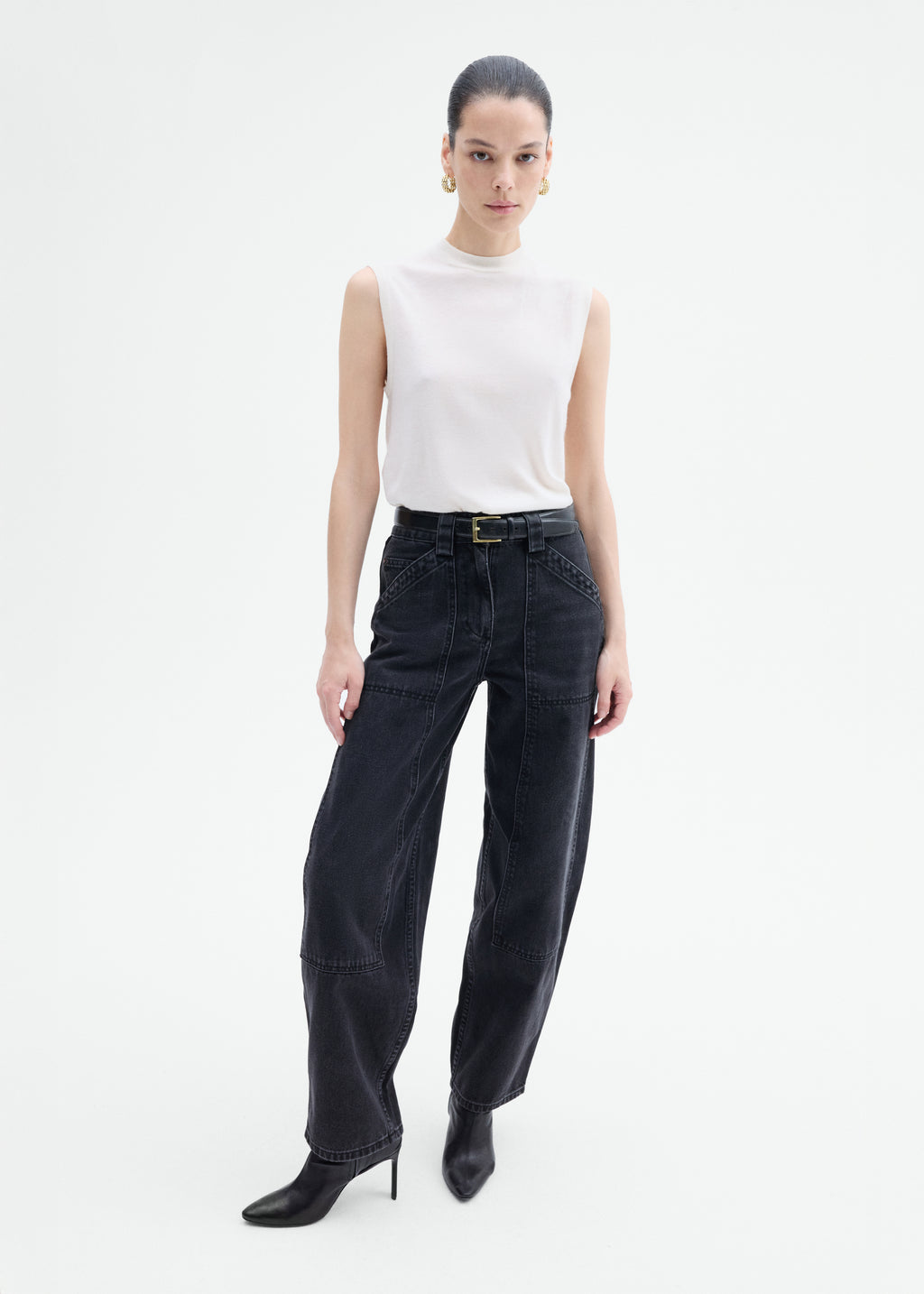 Shell Tank in Fine Cashmere - Ivory - CO