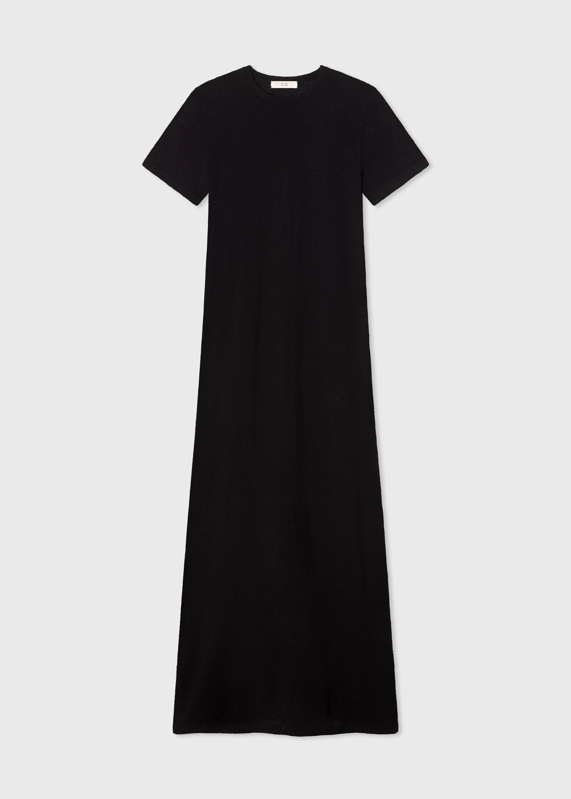 T-Shirt Dress in Silk Linen - Black
