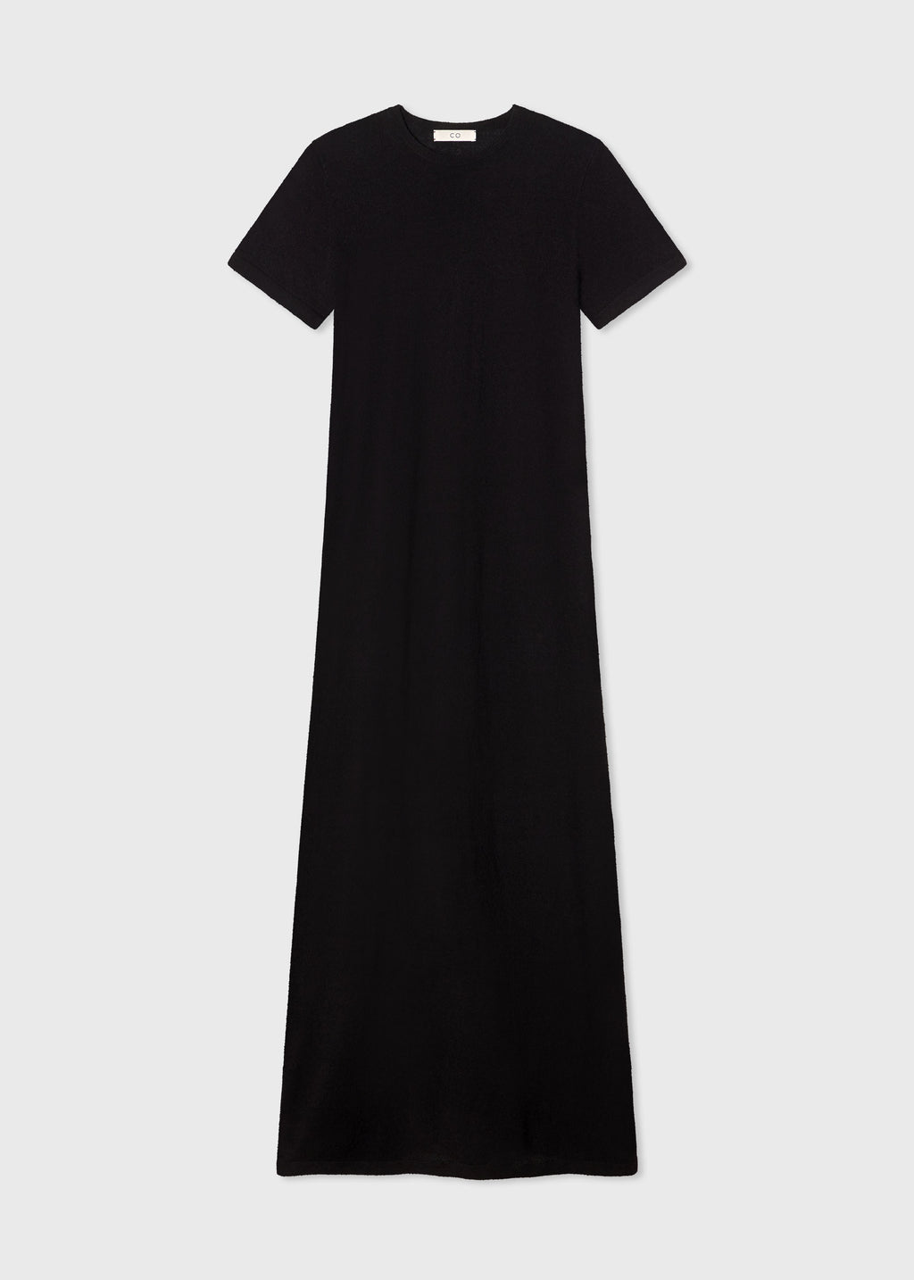T-Shirt Dress in Silk Linen - Black - CO