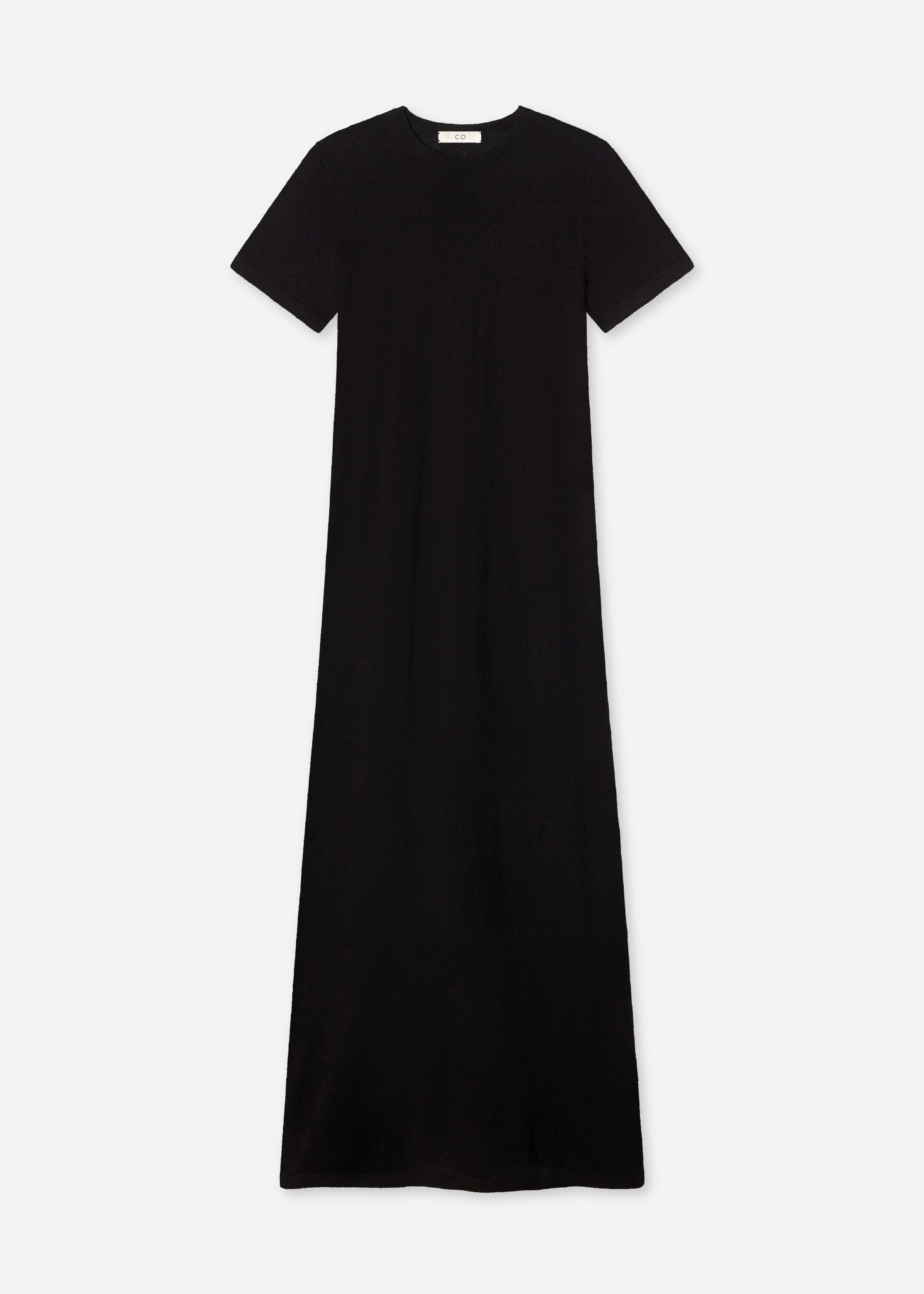 T-Shirt Dress in Silk Linen - Black